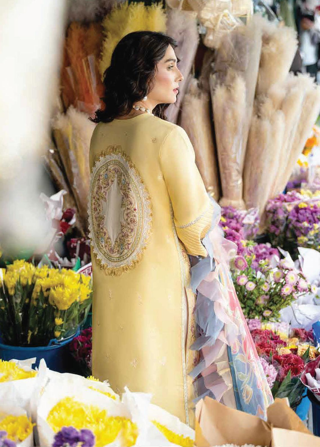 Lawana by Mushq Embroidered Lawn Suits Unstitched 3 Piece MQ23L MSL-23-12 Rada - Spring / Summer Collection