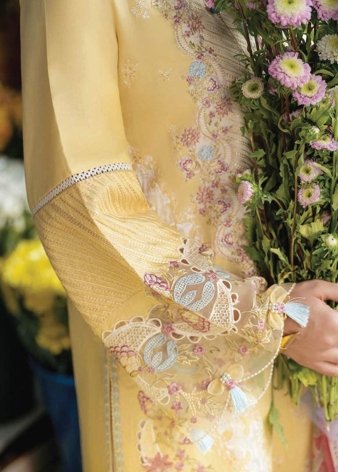 Lawana by Mushq Embroidered Lawn Suits Unstitched 3 Piece MQ23L MSL-23-12 Rada - Spring / Summer Collection