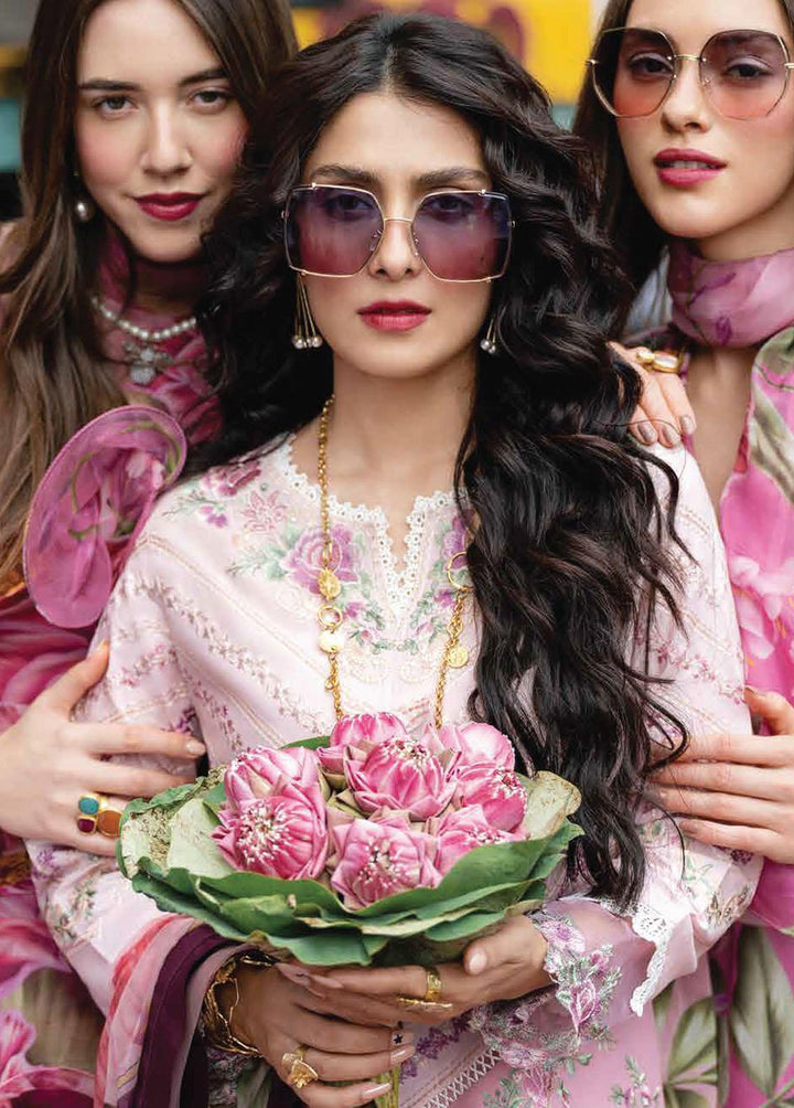 Lawana by Mushq Embroidered Lawn Suits Unstitched 3 Piece MQ23L MSL-23-14 Walia - Spring / Summer Collection