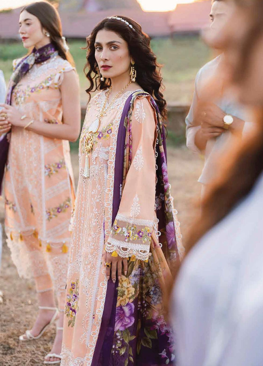 Lawana by Mushq Embroidered Lawn Suits Unstitched 3 Piece MQ23L MSL-23-16 Fah - Spring / Summer Collection