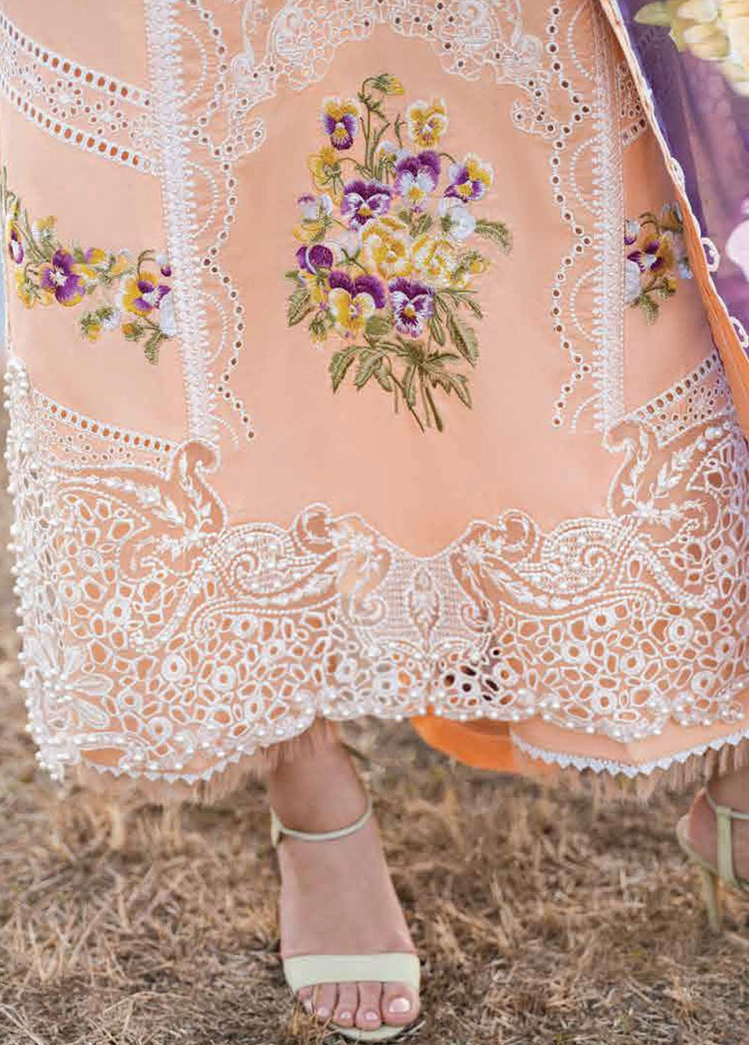 Lawana by Mushq Embroidered Lawn Suits Unstitched 3 Piece MQ23L MSL-23-16 Fah - Spring / Summer Collection