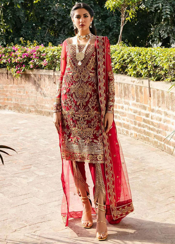 Layali Formals By Akbar Aslam Embroidered Net Suits Unstitched 4 Piece AA23L Omaira - Luxury Formal Collection