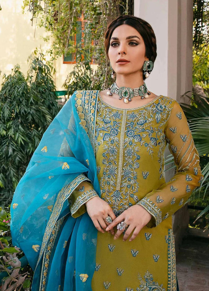 Layali Formals By Akbar Aslam Embroidered Organza Suits Unstitched 4 Piece AA23L Davina - Luxury Formal Collection