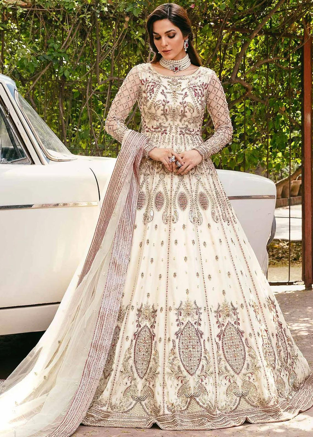 Layali Formals By Akbar Aslam Embroidered Net Suits Unstitched 3 Piece AA23L Fay - Luxury Formal Collection