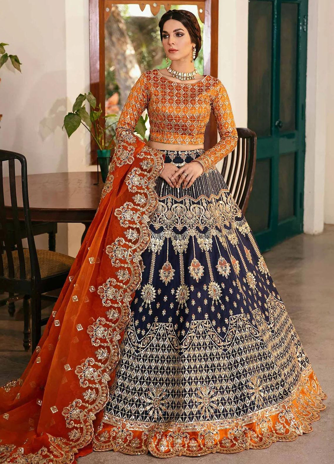 Layali Formals By Akbar Aslam Embroidered Raw Silk Suits Unstitched 3 Piece AA23L Sirena - Luxury Formal Collection