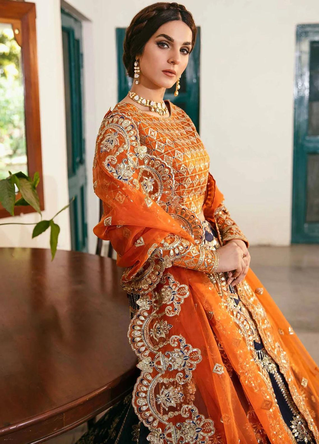 Layali Formals By Akbar Aslam Embroidered Raw Silk Suits Unstitched 3 Piece AA23L Sirena - Luxury Formal Collection