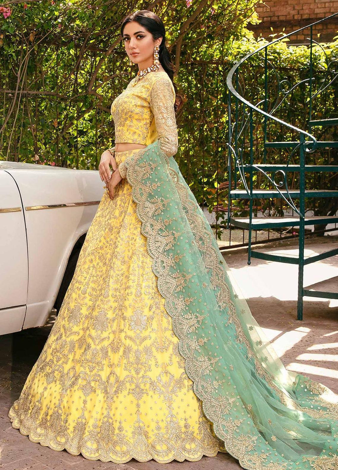 Layali Formals By Akbar Aslam Embroidered Net Suits Unstitched 3 Piece AA23L Ilona - Luxury Formal Collection