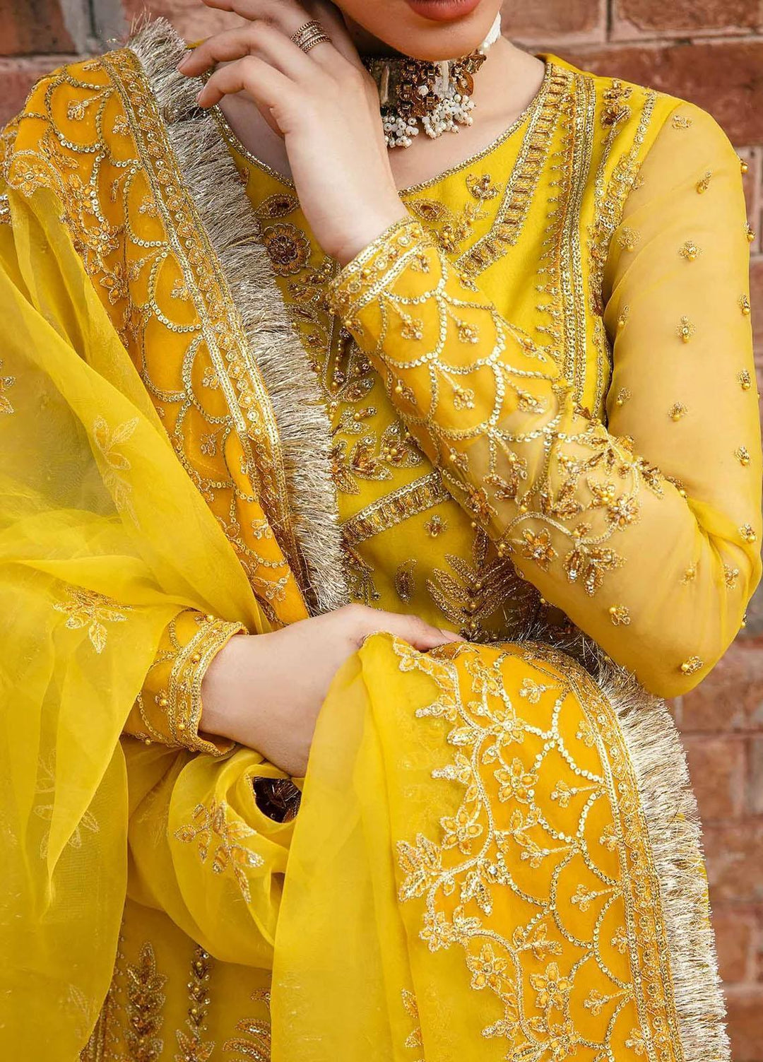 Layali Formals By Akbar Aslam Embroidered Organza Suits Unstitched 4 Piece  Cailin - Luxury Collection