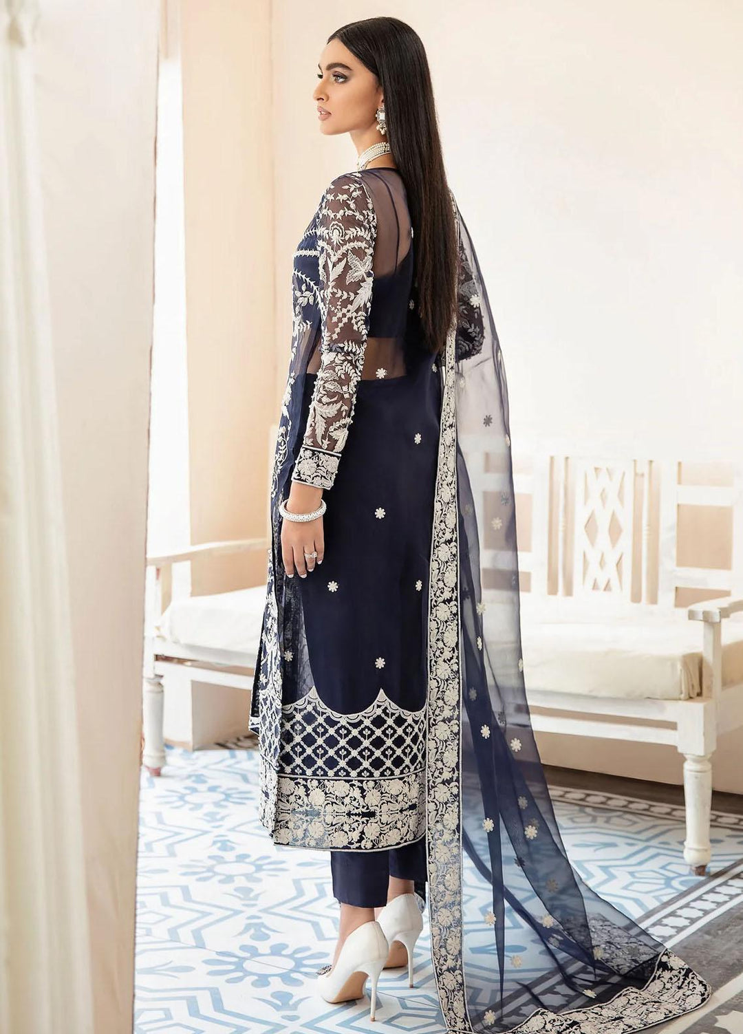 Layali Formals By Akbar Aslam Embroidered Organza Suits Unstitched 4 Piece  Dara - Luxury Collection