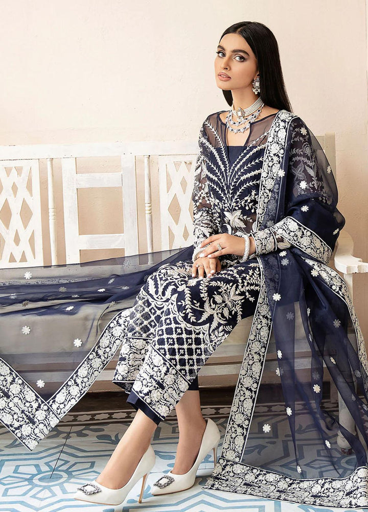 Layali Formals By Akbar Aslam Embroidered Organza Suits Unstitched 4 Piece  Dara - Luxury Collection