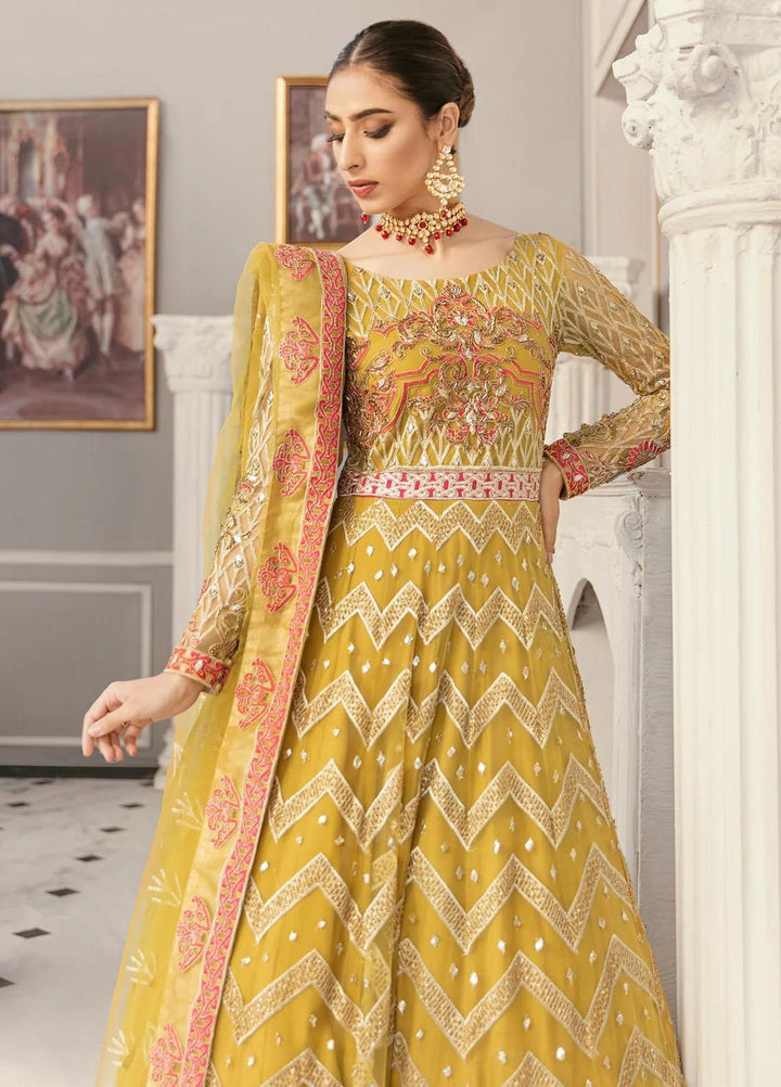 Layali Formals By Akbar Aslam Embroidered Net Suits Unstitched 3 Piece  Yarrow - Luxury Collection