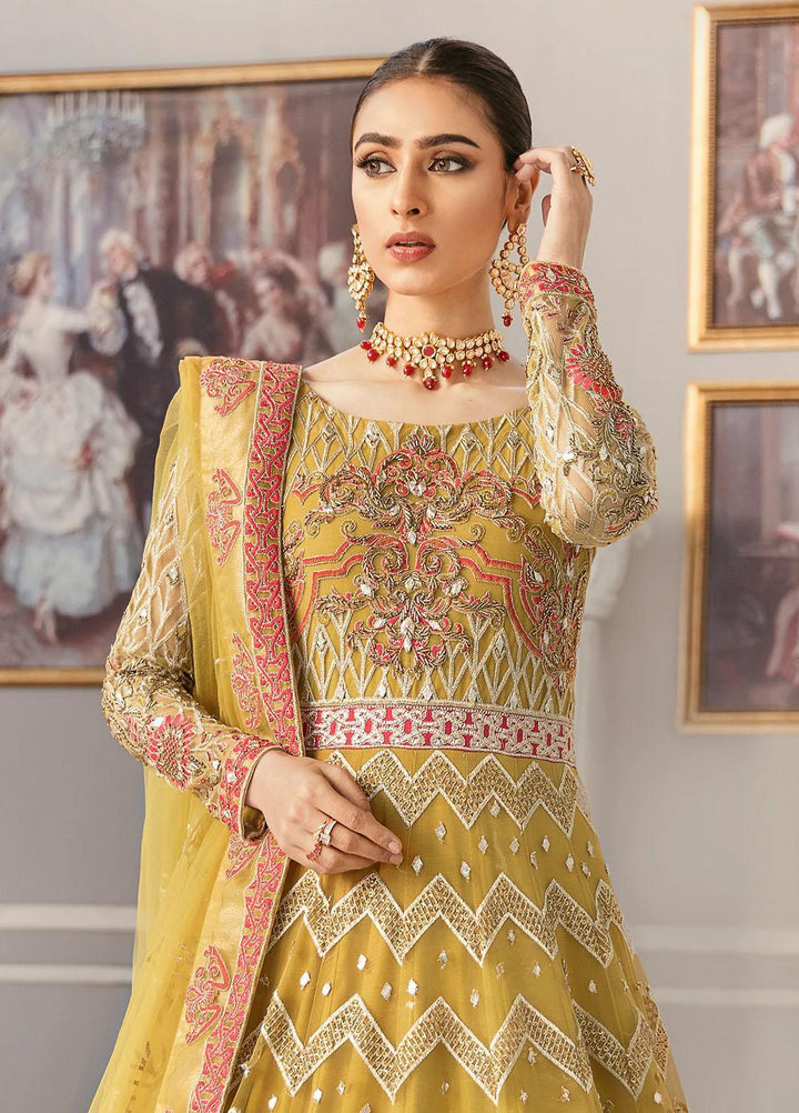 Layali Formals By Akbar Aslam Embroidered Net Suits Unstitched 3 Piece  Yarrow - Luxury Collection