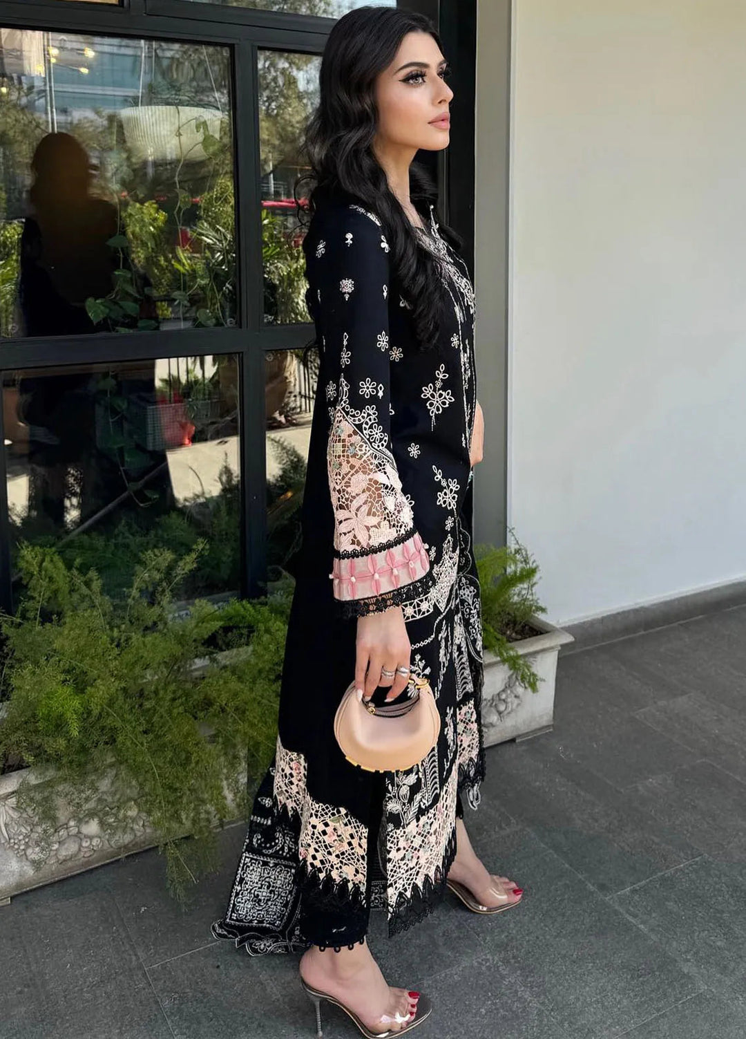 Qalamkar Embroidered Chikankari Suits Unstitched 3 Piece QLM24C KM-08 Lise - Eid Collection