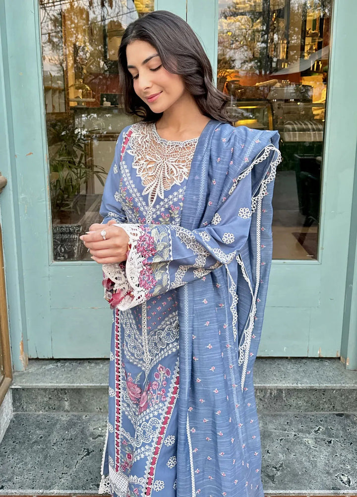 Lamour by Saad Shaikh Embroidered Lawn Suit Unstitched 3 Piece SSK24L Una - Summer Collection