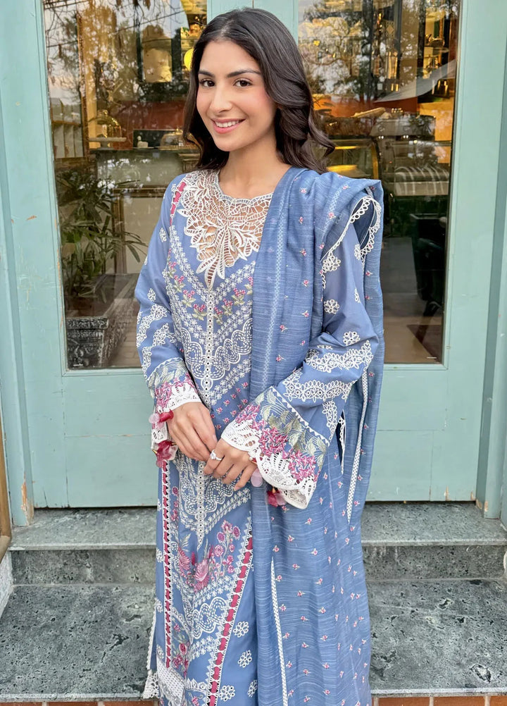 Lamour by Saad Shaikh Embroidered Lawn Suit Unstitched 3 Piece SSK24L Una - Summer Collection