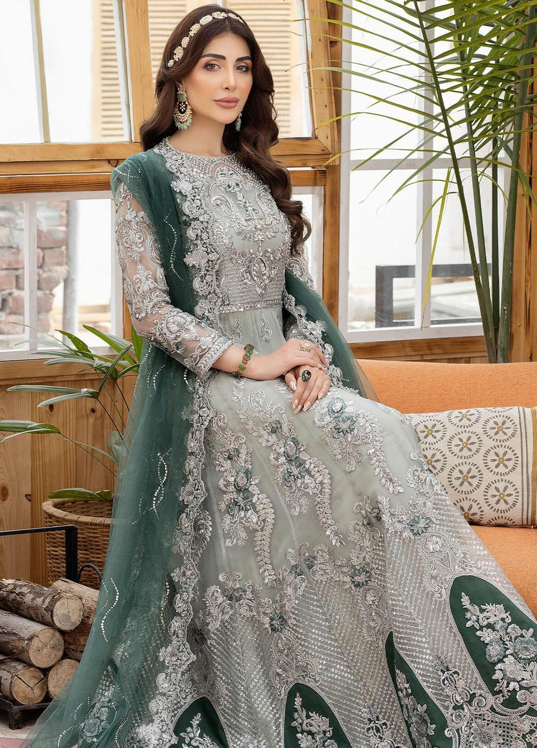 Le Etincelle By Imrozia Premium Embroidered Organza Suits Unstitched 3 Piece IMP23LE I-172 Liliana - Luxury Formal Collection