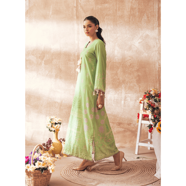 Liyana by Mashra RTW Printed Lawn 2 Piece Suit Leaf Green Casual Collection