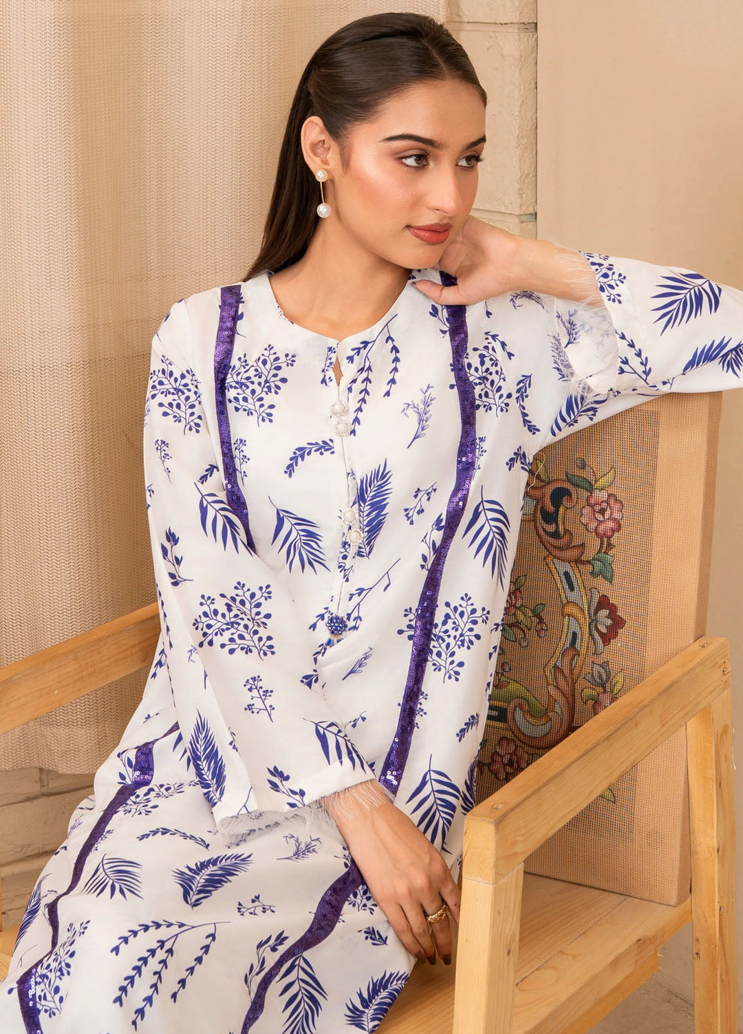 Leena Fatima Pret Printed Cambric 2 Piece Suit LF-SS25-08