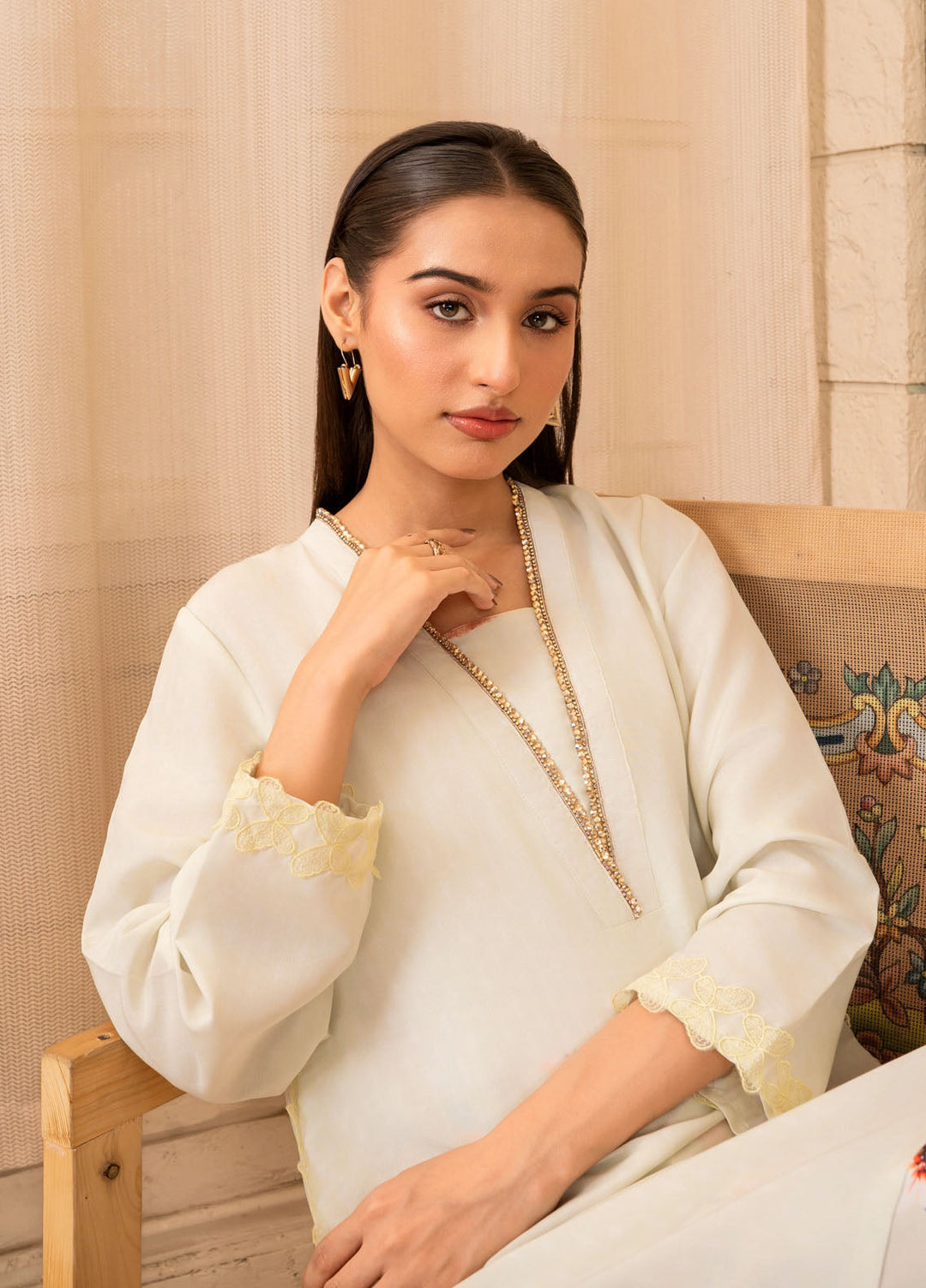 Leena Fatima Pret Solid Cambric 2 Piece Suit LF-SS25-10