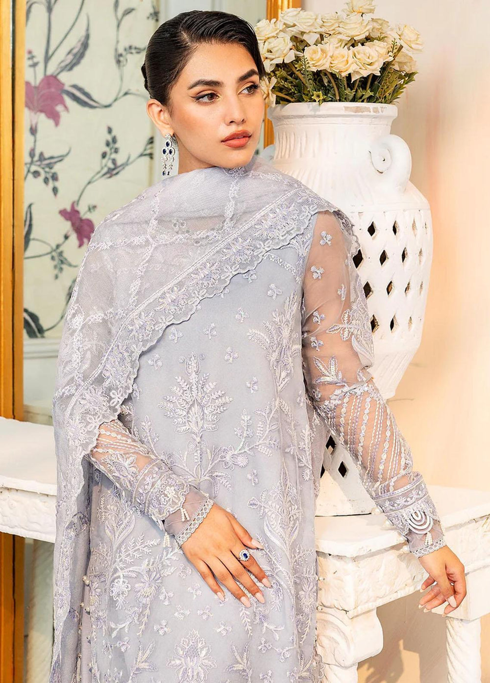 Lehriya By Meeral Embroidered Organza Suits Unstitched 3 Piece MRL24L Amayah - Formal Collection
