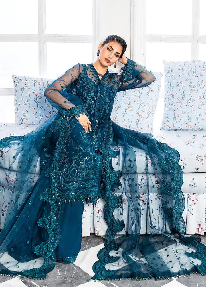 Lehriya By Meeral Embroidered Net Suits Unstitched 3 Piece MRL24L Nilofer - Formal Collection