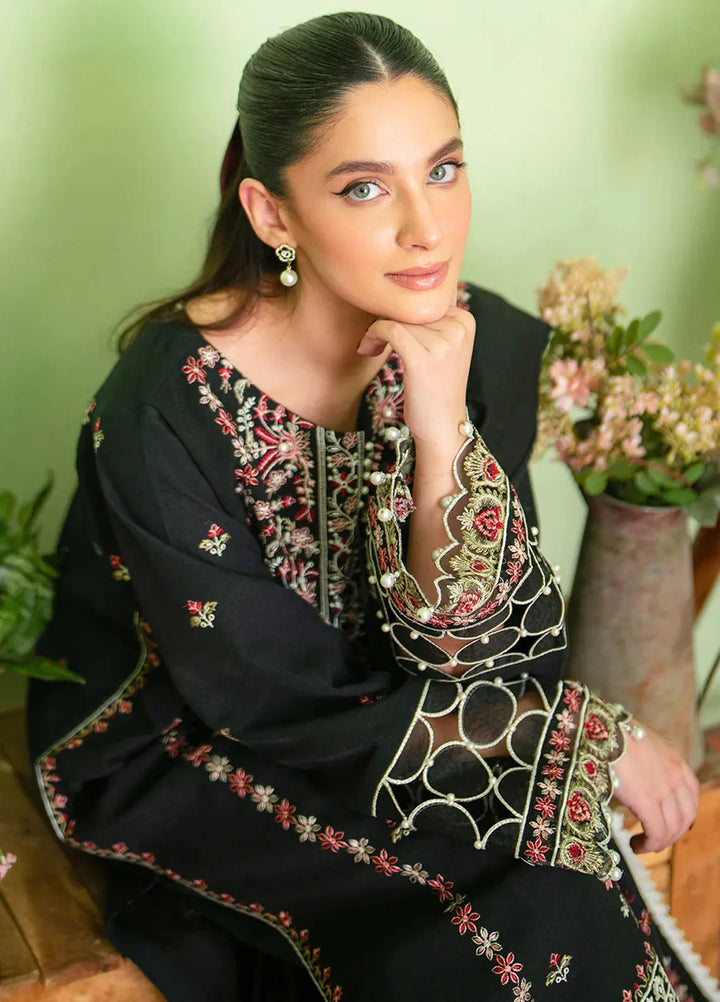 Leila by Mahnur Embroidered Khaddar Suit Unstitched 3 Piece MN24L Bianca - Winter Collection