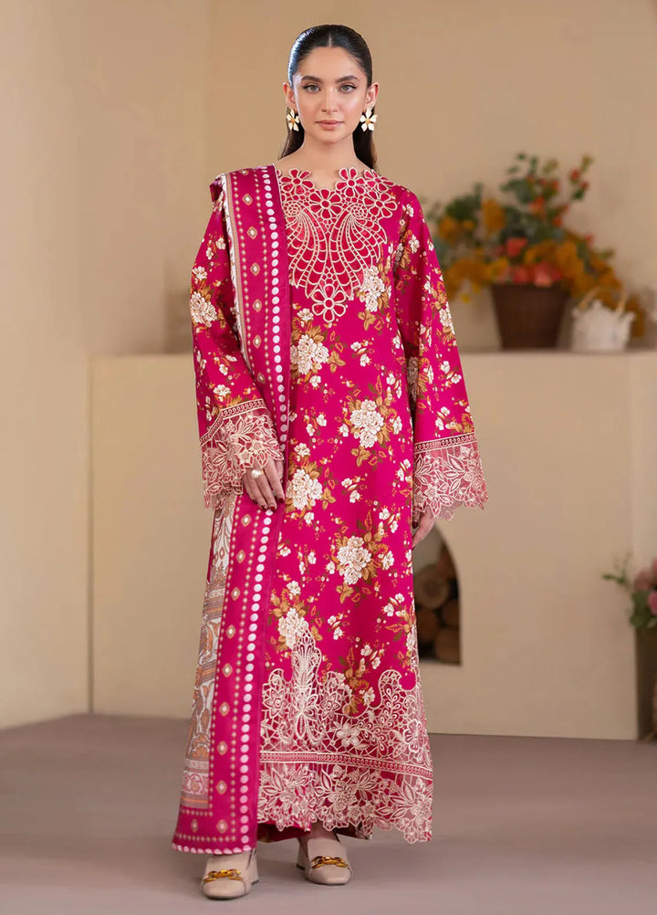 Leila by Mahnur Embroidered Khaddar Suit Unstitched 3 Piece MN24L Camellia - Winter Collection