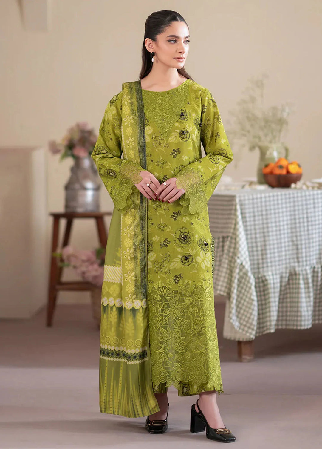 Leila by Mahnur Embroidered Khaddar Suit Unstitched 3 Piece MN24L Cedar - Winter Collection