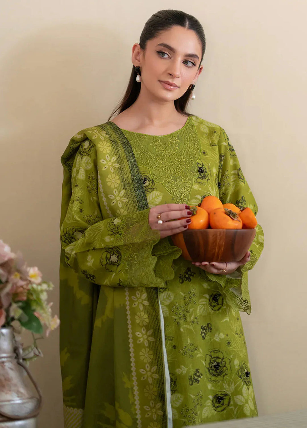 Leila by Mahnur Embroidered Khaddar Suit Unstitched 3 Piece MN24L Cedar - Winter Collection