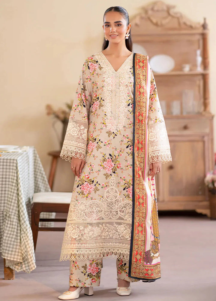 Leila by Mahnur Embroidered Khaddar Suit Unstitched 3 Piece MN24L Floret - Winter Collection