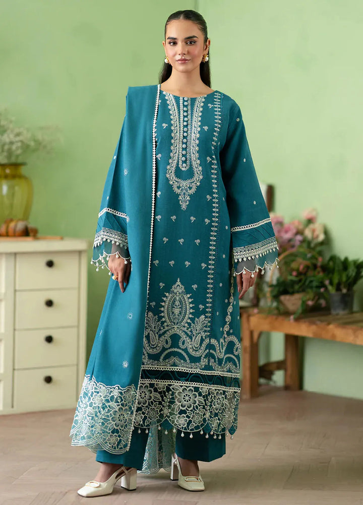 Leila by Mahnur Embroidered Khaddar Suit Unstitched 3 Piece MN24L Meris - Winter Collection
