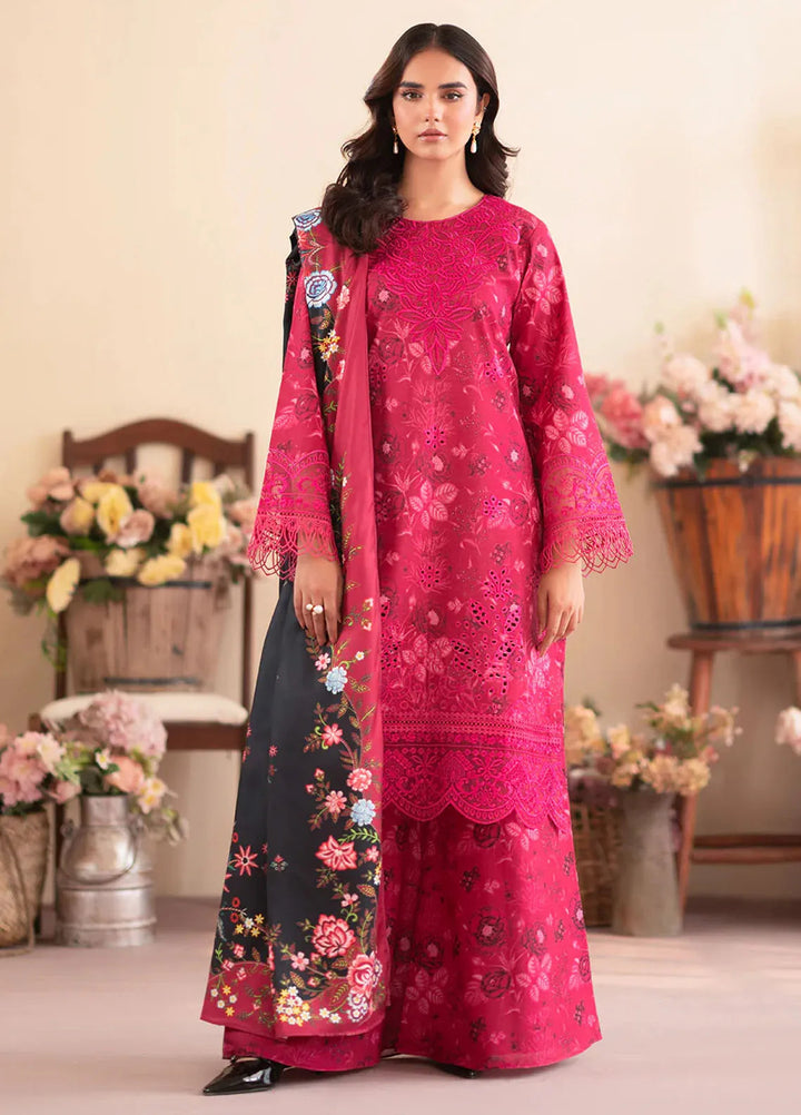 Leila by Mahnur Embroidered Khaddar Suit Unstitched 3 Piece MN24L Petunia - Winter Collection