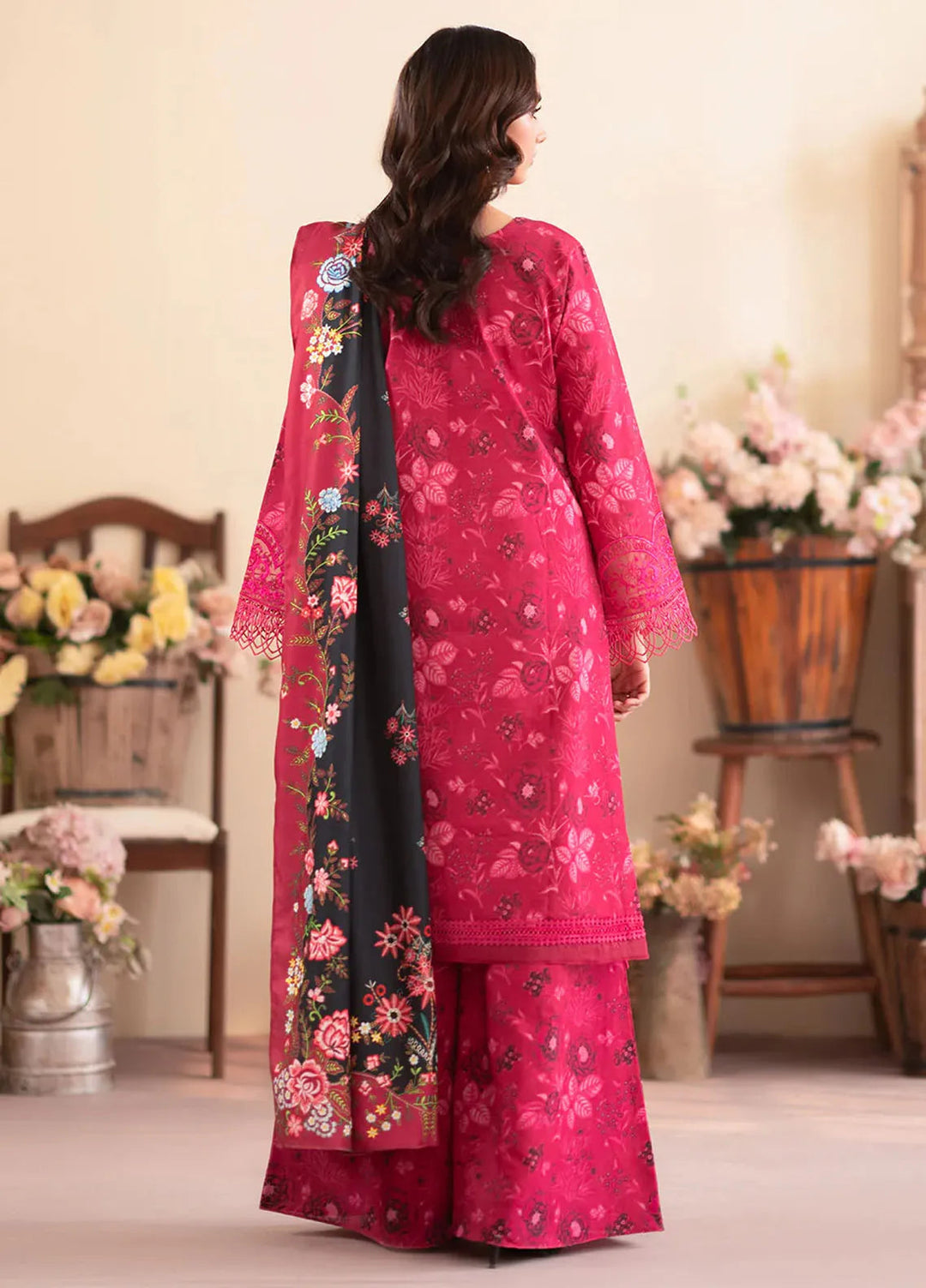 Leila by Mahnur Embroidered Khaddar Suit Unstitched 3 Piece MN24L Petunia - Winter Collection