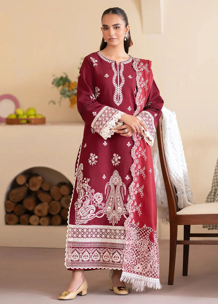 Leila by Mahnur Embroidered Khaddar Suit Unstitched 3 Piece MN24L Selene - Winter Collection