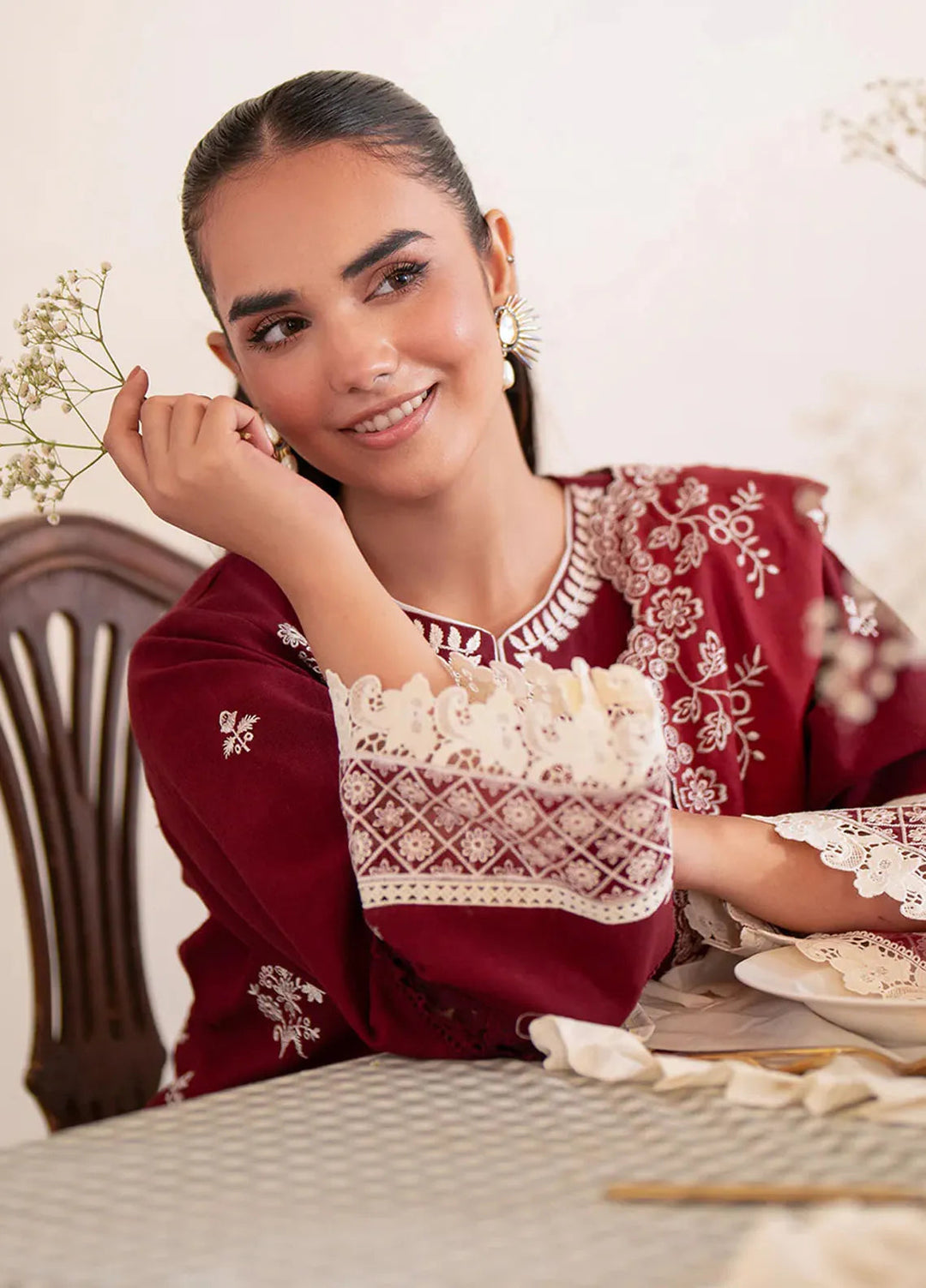 Leila by Mahnur Embroidered Khaddar Suit Unstitched 3 Piece MN24L Selene - Winter Collection