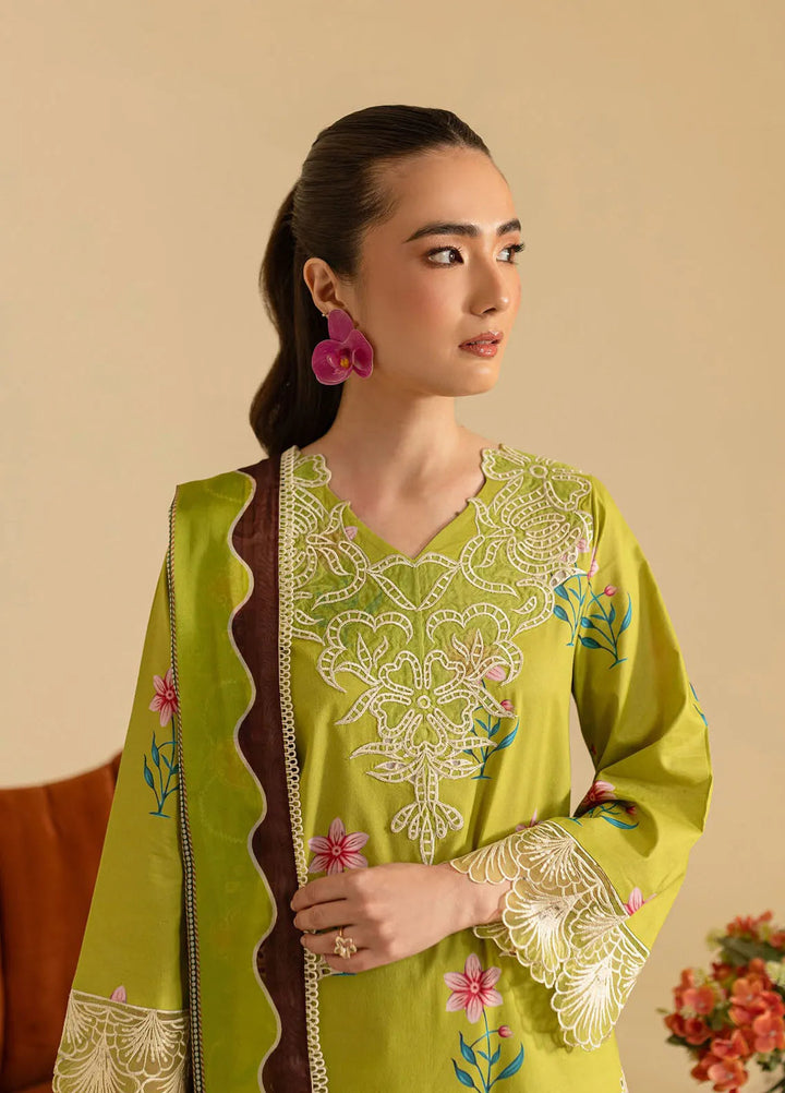 Leila by Mahnur Embroidered Lawn Suits Unstitched 3 Piece MN24LP D-08 Mystique - Summer Collection