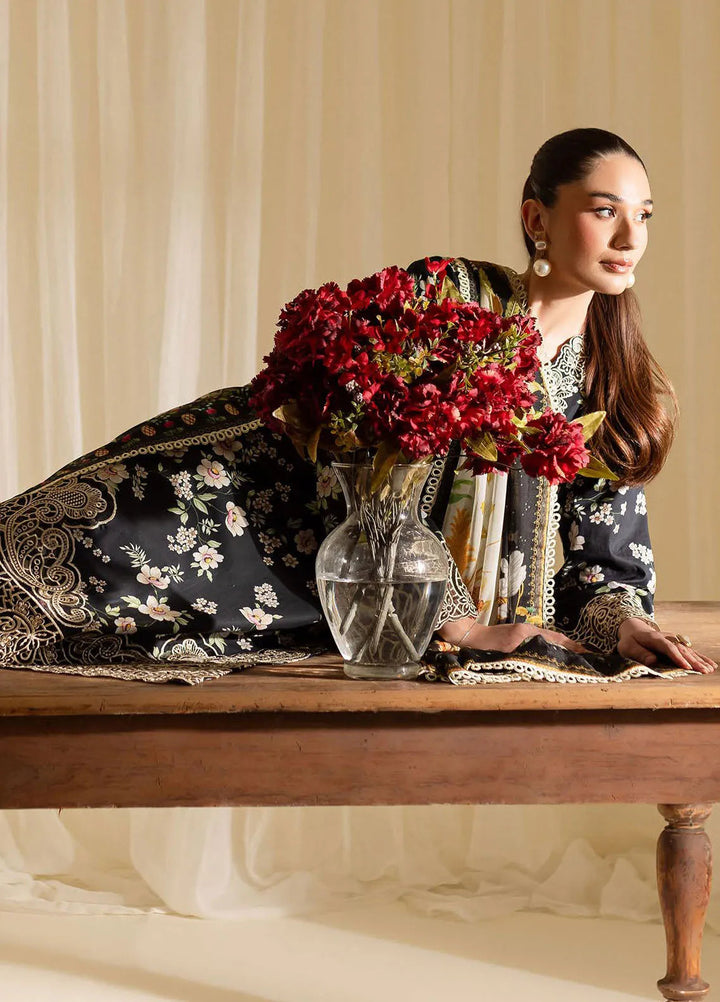 Leila by Mahnur Embroidered Lawn Suits Unstitched 3 Piece MN24LP D-12 Cendria - Summer Collection