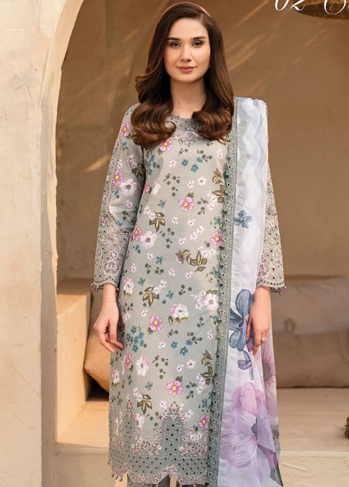 Levana by Alizeh Fashion Embroidered Lawn Suits Unstitched 3 Piece AFB25L D-7022 Cinder - Summer Collection