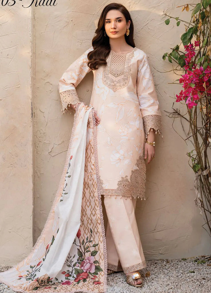 Levana by Alizeh Fashion Embroidered Lawn Suits Unstitched 3 Piece AFB25L D-7023 Kaai - Summer Collection