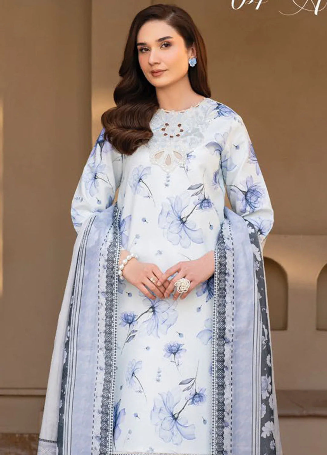 Levana by Alizeh Fashion Embroidered Lawn Suits Unstitched 3 Piece AFB25L D-7024 Arbor - Summer Collection