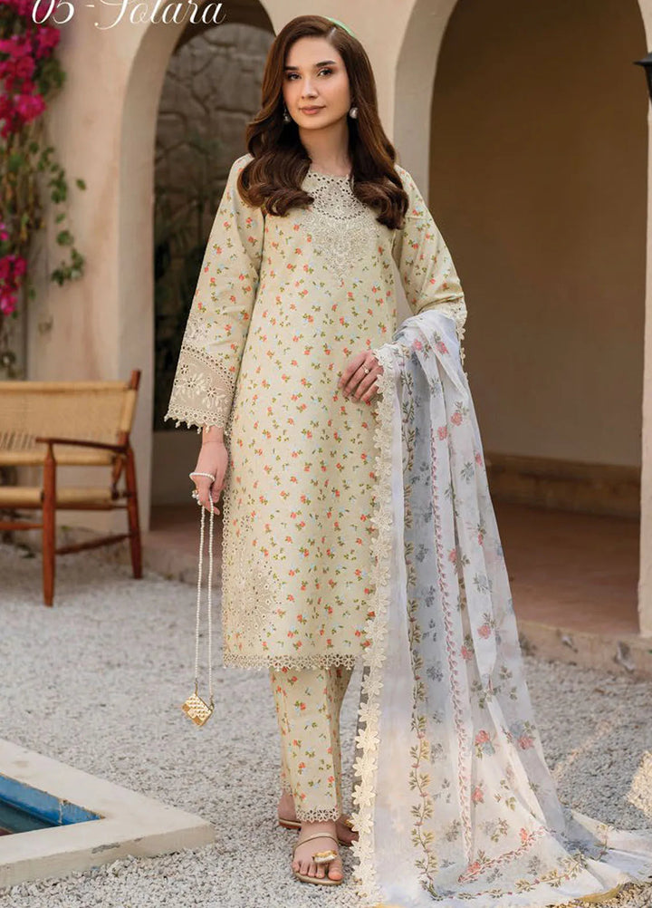 Levana by Alizeh Fashion Embroidered Lawn Suits Unstitched 3 Piece AFB25L D-7025 Solara - Summer Collection