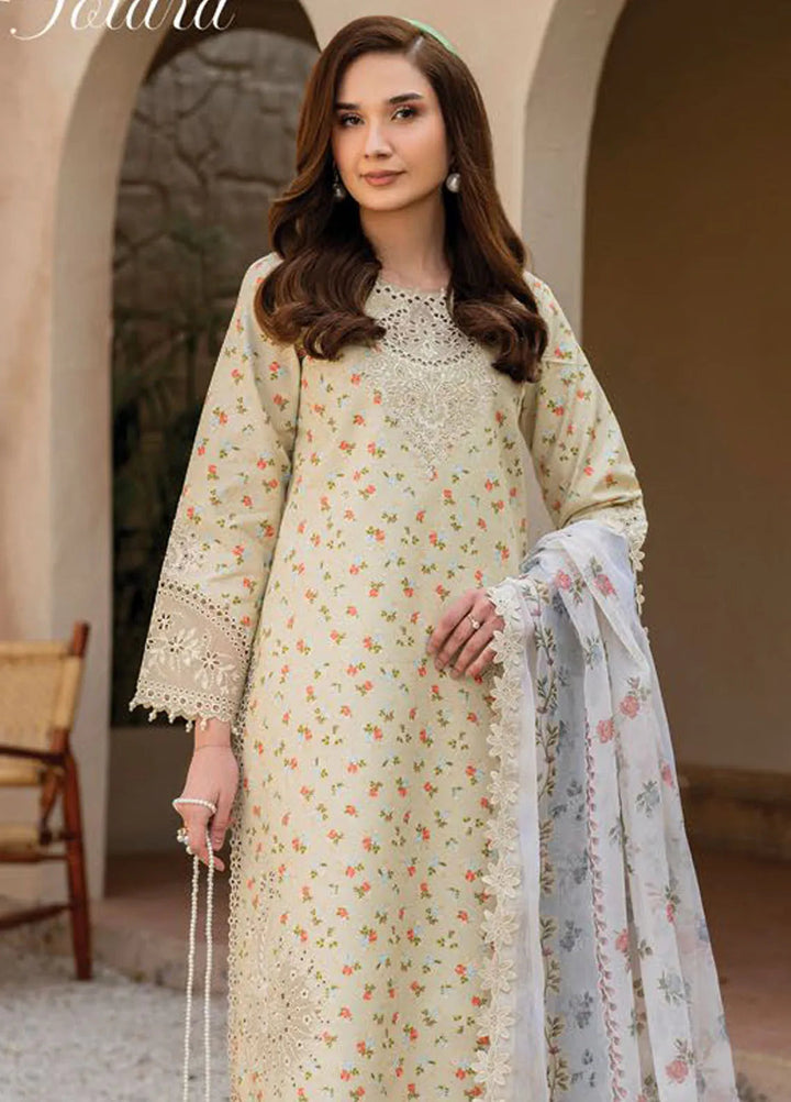 Levana by Alizeh Fashion Embroidered Lawn Suits Unstitched 3 Piece AFB25L D-7025 Solara - Summer Collection