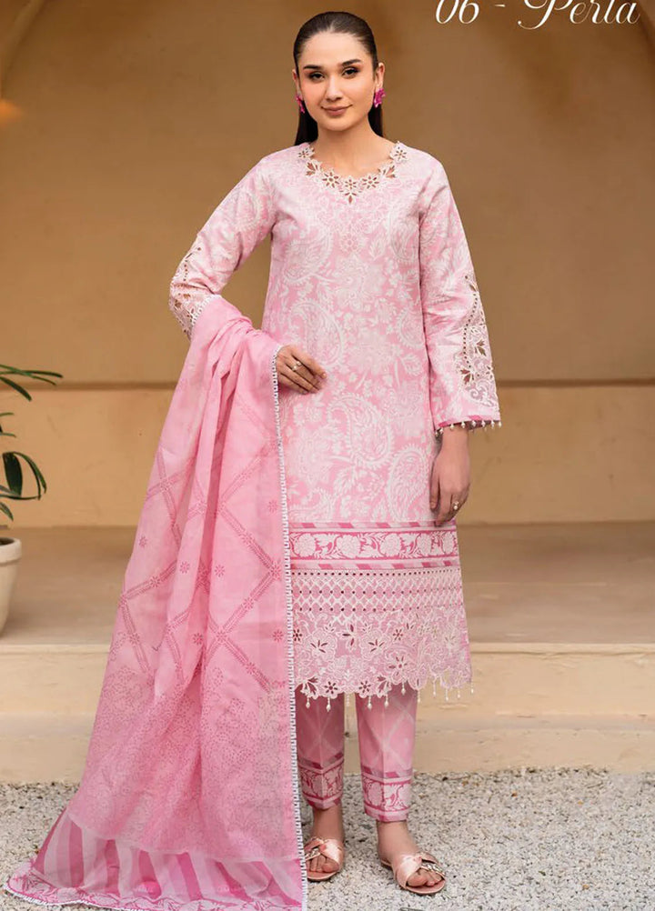 Levana by Alizeh Fashion Embroidered Lawn Suits Unstitched 3 Piece AFB25L D-7026 Perla - Summer Collection