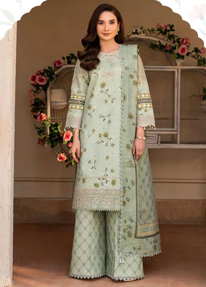 Levana by Alizeh Fashion Embroidered Lawn Suits Unstitched 3 Piece AFB25L D-7027 Mintel - Summer Collection