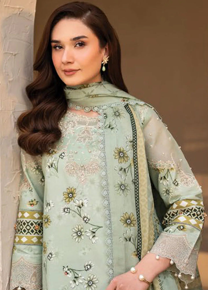 Levana by Alizeh Fashion Embroidered Lawn Suits Unstitched 3 Piece AFB25L D-7027 Mintel - Summer Collection