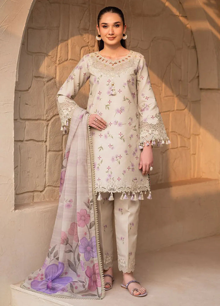 Levana by Alizeh Fashion Embroidered Lawn Suits Unstitched 3 Piece AFB25L D-7028 Pesto - Summer Collection