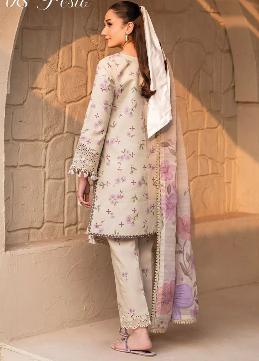 Levana by Alizeh Fashion Embroidered Lawn Suits Unstitched 3 Piece AFB25L D-7028 Pesto - Summer Collection