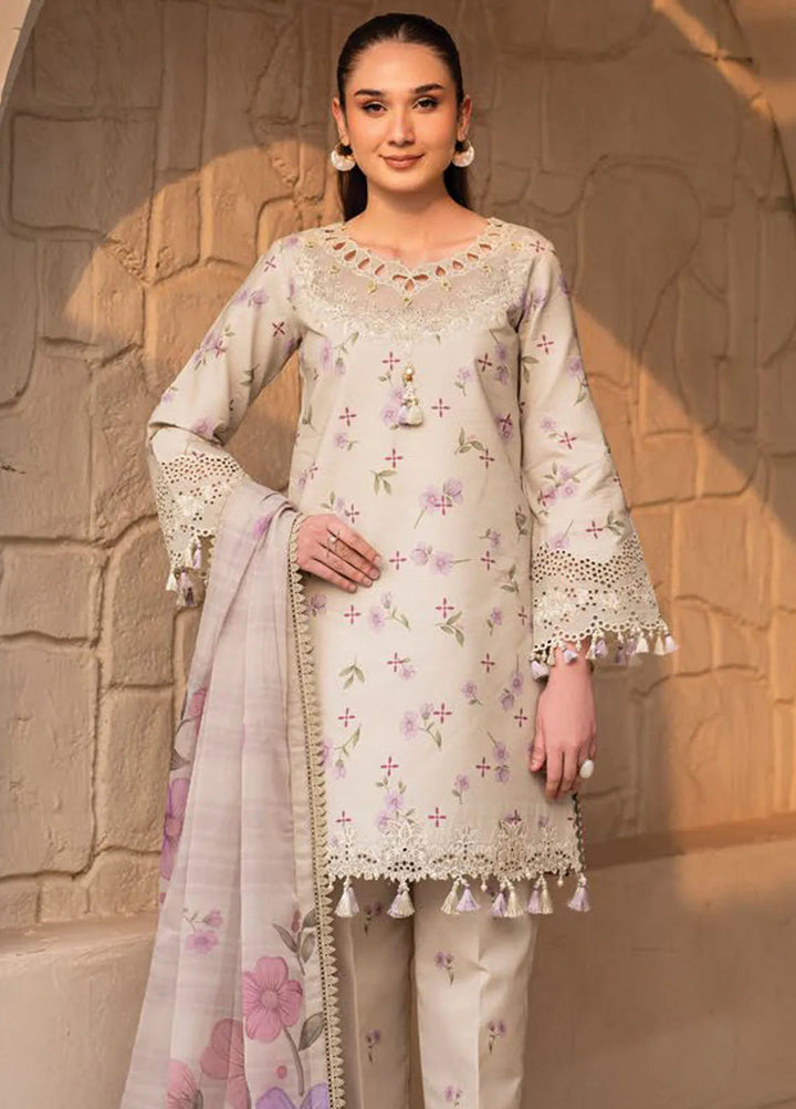 Levana by Alizeh Fashion Embroidered Lawn Suits Unstitched 3 Piece AFB25L D-7028 Pesto - Summer Collection