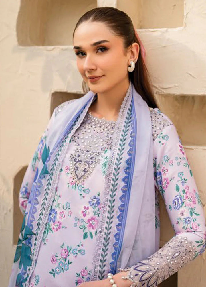 Levana by Alizeh Fashion Embroidered Lawn Suits Unstitched 3 Piece AFB25L D-7029 Flake - Summer Collection