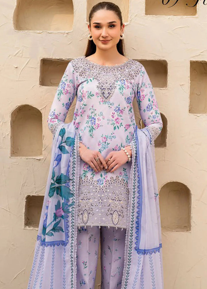 Levana by Alizeh Fashion Embroidered Lawn Suits Unstitched 3 Piece AFB25L D-7029 Flake - Summer Collection